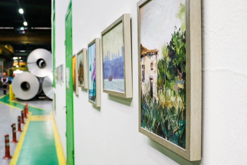 Assan Alüminyum fabrikası sanat eserleriyle donatıldı