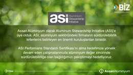 Assan Alüminyum Aluminum Stewardship Initiative (ASI)’e üye oldu