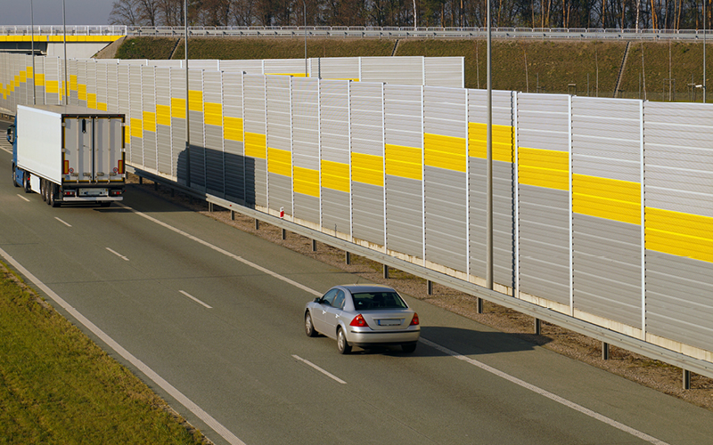 Pre-Painted Acoustic Barrier