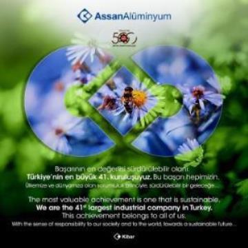 Assan Alüminyum Türkiye'nin En Büyük 41. Sanayi Kuruluşu
